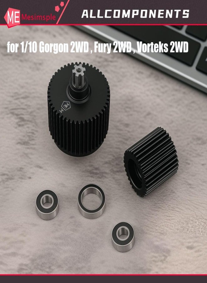 Mesimsple مجموعة تروس ومحامل تفاضلية فولاذية Mesimsple 45#، 47/29T، 0.8M، لسيارات Arrma 1/10 Gorgon 2WD وFury 2WD وVorteks 2WD، قطع غيار الترقية - Image 2